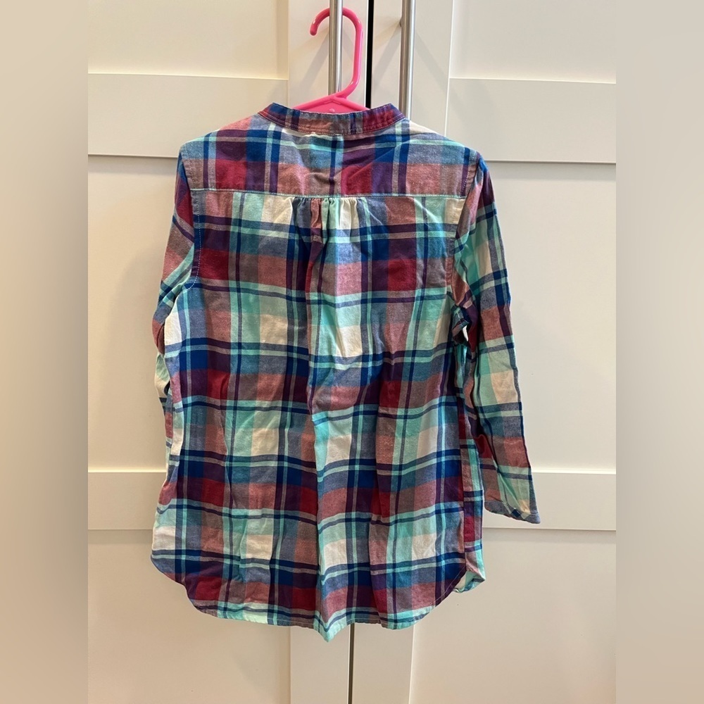 J. Crew crewcuts plaid flannel tunic shirt size 8 - Picture 5 of 7
